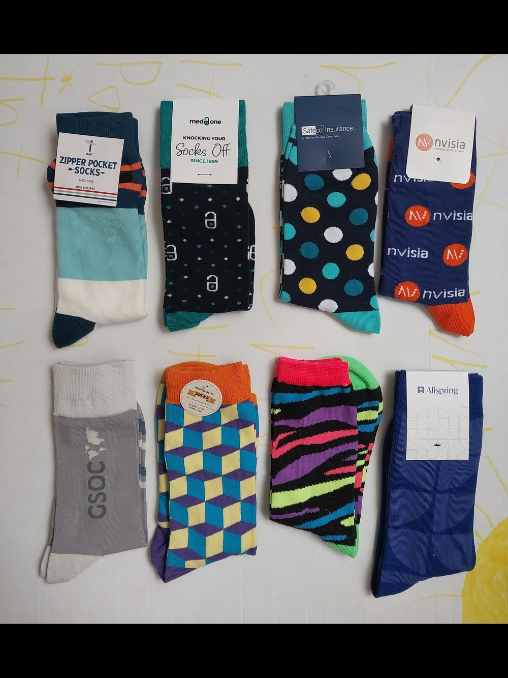 Men's Dress Socks - Geometric, Dots